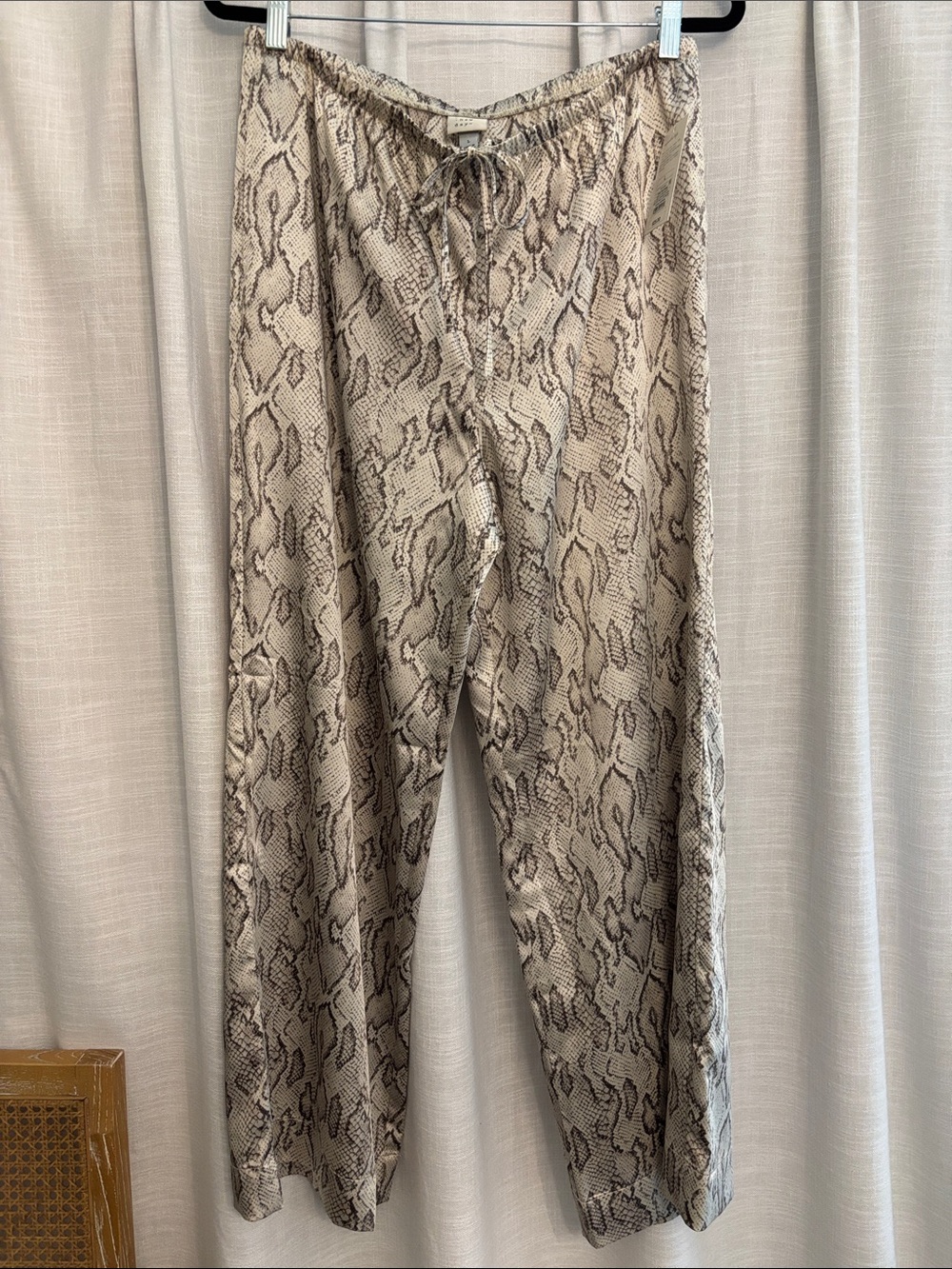 Target Beige and Brown Snake Print Drawstring Trousers